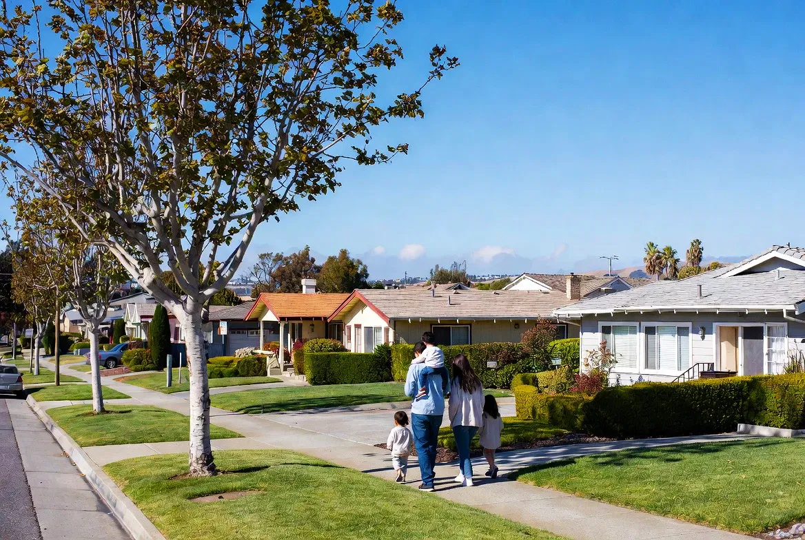 San Leandro California residential area